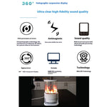 3D Hologram Projector Fan With Built-in Bluetooth Speaker 360° Viewing Angle Cylindrica Screen Advertising Display Machine APP Control
