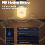 2-in-1 Tuya Smart WiFi LED Night Light PIR Motion Sensor EU/US/UK Plug Plug-in Wall Lamp Warm White Lighting Timing Function Voice Control with Alexa Google Home Assistant