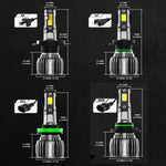 LinkMejor A700-F6 2PCS 60W LED Car Headlight Bulbs 13000LM LED Front Headlamp 6500K IP68 Waterproof for Car Modification