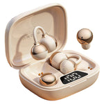 LinkMejor Q75 TWS Earclips Wireless bluetooth 5.4 Earphone 10mm Large Dynamic Coil Digital Display IPX5 Waterproof Earclips Sports Headphones