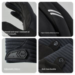 Golovejoy Winter Cycling Gloves for Men Women Outdoor Sports Windproof Waterproof Fleece Warm Non-slip Shock Absorption Bike Gloves