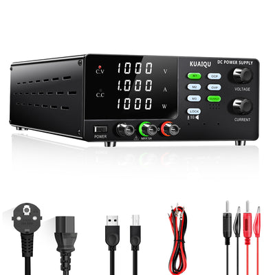 LinkMejor DC Power Supply 1A 400W 600W 800W 1000W 400V-1000V options Memory Function OCP OVP 4-Digit LCD Dual-Knob Encoder Lock Output Switch No Communication Interface