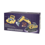 HR-720 12/15CH RC Excavator Car Truck Children's Engineering Floor Steering Wheel Remote Controlled Vehicle Toy Lights sound for boys