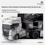 S917 RTR 1/43 2.4G 4WD Mini RC Car Tractor Semi Truck Built-In Gyro Full Proportional Drift Dual Speed LED Lights Racing Vehicles Models Engineering Remote Control Toys