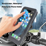 LinkMejor Universal Waterproof Bike Phone Bracket Navigation GPS Support 360° Adjustable Touch Screen Shockproof Bicycle Holder for 4.7-7.2 inch Phones MTB Bike Road Bike