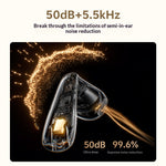 QCY Ailybuds E50 TWS Earbuds Half-in-ear bluetooth V6.0 Earphone -50dB Active Noise Cancelling 6-Mic Call Noise Reduction LCP Liquid Polymer Diaphragm Hi-Res LDAC Audio IPX5 Waterproof Sports Headphones