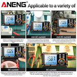 LinkMejor 612 Digital Multimeter High Precision AC/DC Voltage Current Resistance Capacitance Large LCD Backlight Automatic Power-Saving Portable Design