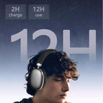P959 Wireless Headset bluetooth 5.3 Headphone 40mm Large Dynamic Coil Units Breathable Earmuffs Built-in HD Microphone 12H Playback Upgrade Knob Button On-ear Headphones