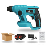LinkMejor 21V 20mm Electric Brushless Impact Hammer Electric Drill Rechargeable Woodworking Maintenance Tool W/1pc/2pcs Battery EU Plug