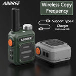 LinkMejor AR-63 Mini Walkie Talkie Wireless Copy Frequency Long range Type-C Charger for Hotel Business Two Way Radio