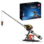K96227 Bait Baitcasting Reel Fishing Rod Building Block Assembly kit 425PCS Simulation Bait Fishing Poles Bricks Set Toys Kid Gift