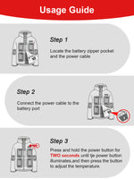 Auxo 9-Zones Men Heated Hooded Jacket with 20000mAH Power Bank - Waterproof Lightweight Warm Electric Heating Coat for Winter Outdoor