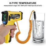 -50~800℃ LCD Color Display Non-Contact Infrared Thermometer High Temperature Infrared Laser Electronic Thermometer IR Thermometer Pyrometer