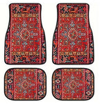 4 Pcs Car Floor Carpets Persian Style Set Front and Rear Carpets Pattern Printed Car Interior Foot Mats for Most Cars Trucks SUVs