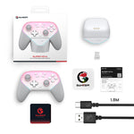 LinkMejor Super Nova Tri-mode Game Controller with RGB Light Hall Effect Joysticks and Triggers Six-axis Gamepad Built-in Dual Asymmetric Rumble Motors 1KHz Polling Rate Programmable Rear Buttons for PC Laptop Computer