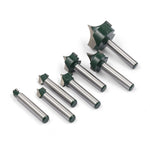 LinkMejor 1/4" Shank Pointed Router Bit Set 4/7pcs Tungsten Carbide Milling Cutter for Woodworking Grooves Edge Trimming
