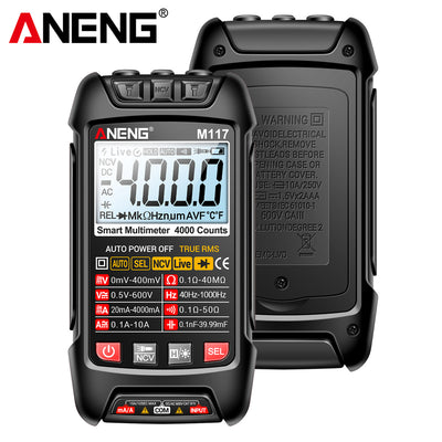 LinkMejor M117 Digital Multimeter High Precision True RMS Multifunctional Meter with AC/DC Voltage Current Resistance Capacitor Reading Data Retention Auto Power Off Function and Screen Backlight Technology for Clear Reading