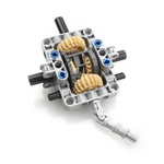 LinkMejor Technical Differential with Wheels Rear Drive System Shock Absorbing Car Chassis Building Blocks Model