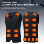 LinkMejor HV-20 Uniex Smart Electric Heated Vest, 20 Heating Areas, Washable, USB & DC Rechargeable,  Winter Soft Thermal Outdoor Inner Warm Jacket