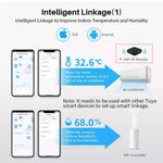 Tuya WiFi Smart Temperature and Humidity Sensor Thermometer Hygrometer Indoor with LED Screen Display Support Alexa Google Home