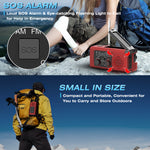 Multifunctional Emergency Radio Solar Hand Crank NOAA Weather Alert AM FM WB Radio Power Bank Flashlight for Outdoor Emergency Survival