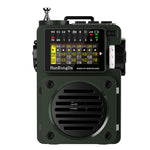 Hanrongda HRD-700 Radio Full Band MW/FM/SW/WB Radio Portable Multimedia Music Player 110 Stations Supports bluetooth TF Card Receiver Signal for Home Gatherings Outdoor Activities