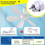 Tevorex 5 / 6 / 8 Leaves Electric Ceiling Fan Silent Low Noise Energy Saving with Remote Cable Lightweight Portable for Camping Bed Dormitory Tent