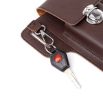 6.9-inch Mobile Phone Bag Men's Multifunctional Anti-theft Waterproof Waist Bag Hang Keys Belted Phone Pouch