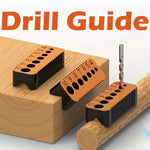 LinkMejor Drill Guide 7 Sized Holes 4mm to 10mm Compact Lightweight Woodworking Tool Accurate Alignment and Stable Drilling Orange