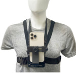 LinkMejor First-person View Bike Holder Sports Chest Shooting Camera Strap Live Outdoor Cycling Cell Adjustable Phone Clip Holder for Riding