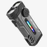 JETBeam E28 5 Light Multi Purpose EDC Flashlight Dual White Lights+RGB Side Light 7000mAh IPX8 Waterproof Type-C Rechargeable High Lumens Magnetic Work Light
