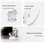 RemaxOpenBuds KF01 TWS Earbuds bluetooth 5.4 Earphone 14.2mm Moving Coil 360° Surround Stereo ENC Noise Cancelling LED Digital Display White Noise Music Liquid Silicone Earhooks Sports Headphone