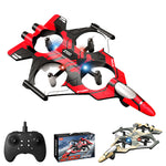 LinkMejor Z100 2.4G EPP Hover Fighter Glider One-Key Circling 360° Roll 4 Turbofans 4CH LED RC Drone Airplane Quadcopter Stunt Glider RTF
