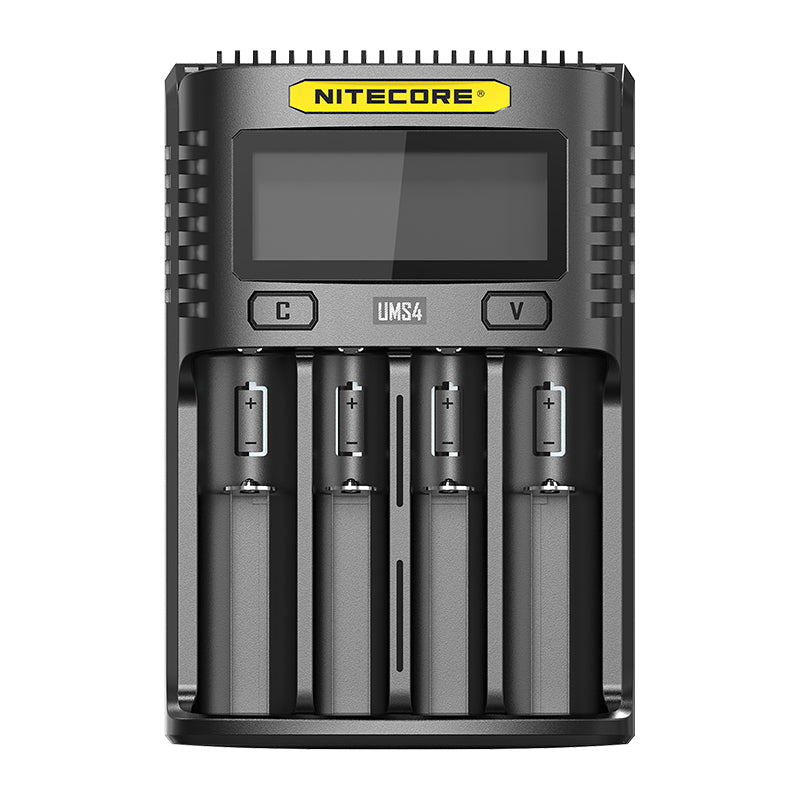 LinkMejor UMS4 USB Battery Charger LCD Screen Smart Charging For 26650 18650 21700 UMS2 16340 18350