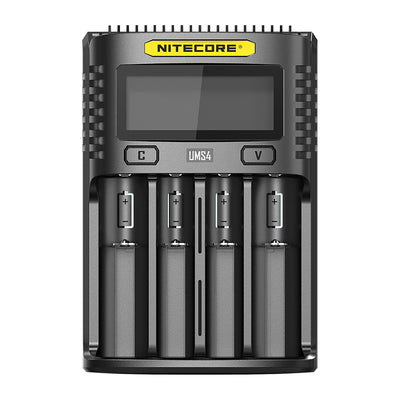 LinkMejor UMS4 USB Battery Charger LCD Screen Smart Charging For 26650 18650 21700 UMS2 16340 18350
