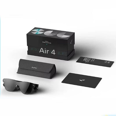 RayNeo Air 4 Smart AR Glasses Head-mounted TV with 1200 Nits HDR10 1080P 120Hz Micro OLED Portable Display with B&O Audio for iPhone Gaming Movies XR Device Eyes Protection