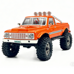 LinkMejor PLUS CR18P EVO V2 Convoy RTR 1/18 2.4G 4WD Brushed RC Car Two Speed Trail Rock Crawler Off-Road Climbing Truck Portal Axles Oil-Filled Shocks LED Light Electric Remote Control Vehicles Models Toys