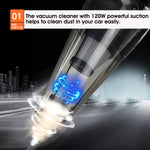 120W Portable Auto Car Handheld Vacuum Cleaner Duster Wet & Dry Dirt Suction with LED Light