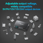 DR2 Mini UPS With LCD 10400/18000mAh 5-Port Output USB/Type-C Adjustable Router Modem Backup Power