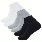 6pairs Plus Size Men Cotton Socks Non Slip Sweat-absorbing Comfortable Low Cut Athletic Ankle Socks For Outdoor Cycling Running Daily Casual Short Socks Men