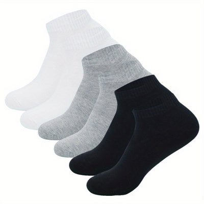 6pairs Plus Size Men Cotton Socks Non Slip Sweat-absorbing Comfortable Low Cut Athletic Ankle Socks For Outdoor Cycling Running Daily Casual Short Socks Men