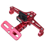 12V CNC Motorcycle Alloy License Number Plate Holder Bracket LED Lights Universal