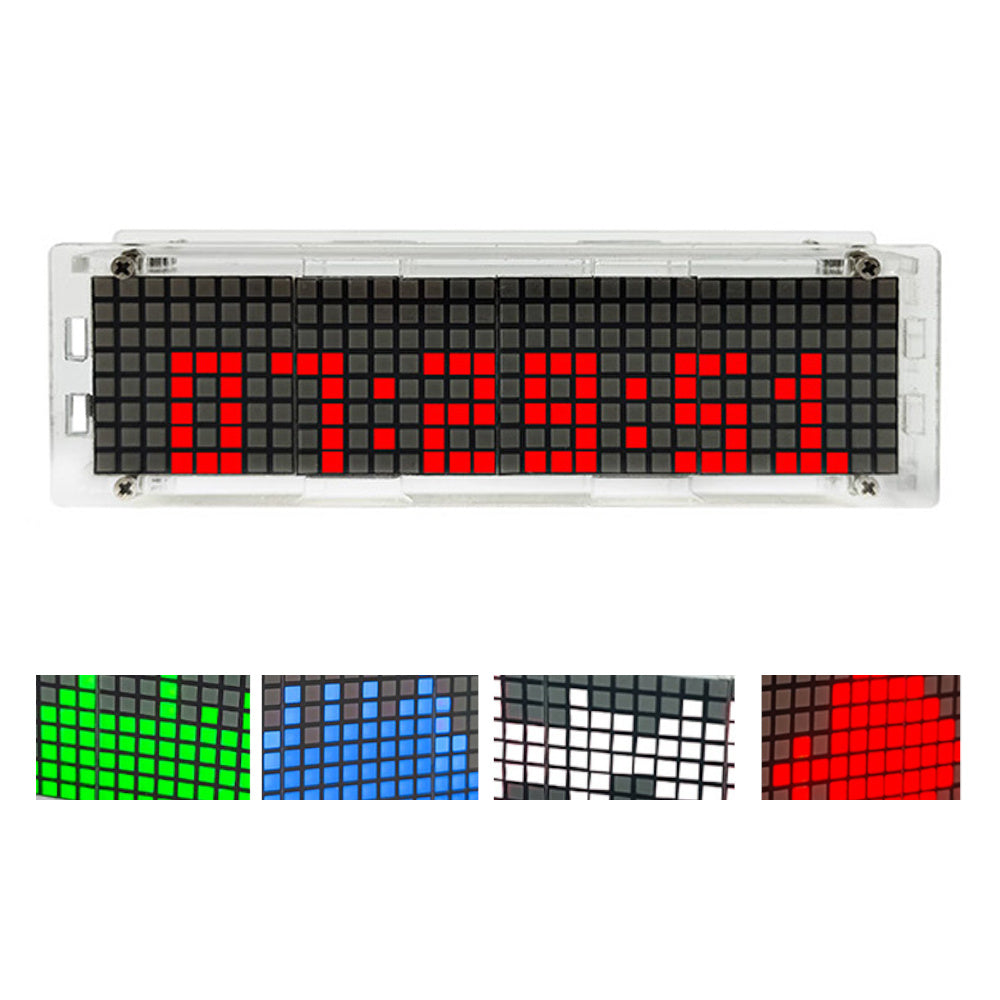 Voice-Controlled LED Music Spectrum DIY Kit Dot Matrix Clock Electronic Soldering Music Rhythm Light Kit
