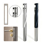 1PC 12mm Shank Spiral Mortise Cutter Bit for Door Lock Through Hole Chip Removal Bottom Cleaning Tungsten Carbide End Mill for Laminate MDF Plywood Hardwood Softwood CNC Electric Router