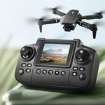 LinkMejor E88 / E88D WiFi FPV with LCD Screen Controller HD Dual Camera Lighting Arms Optical Flow Positioning Colorful LED Light Foldable RC Drone Quadcopter RTF