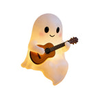 Elfeland USB Powered Little Ghost Night Light Warm LED Halloween Mini Desktop Small Night Lamp for Party Holiday Decoration
