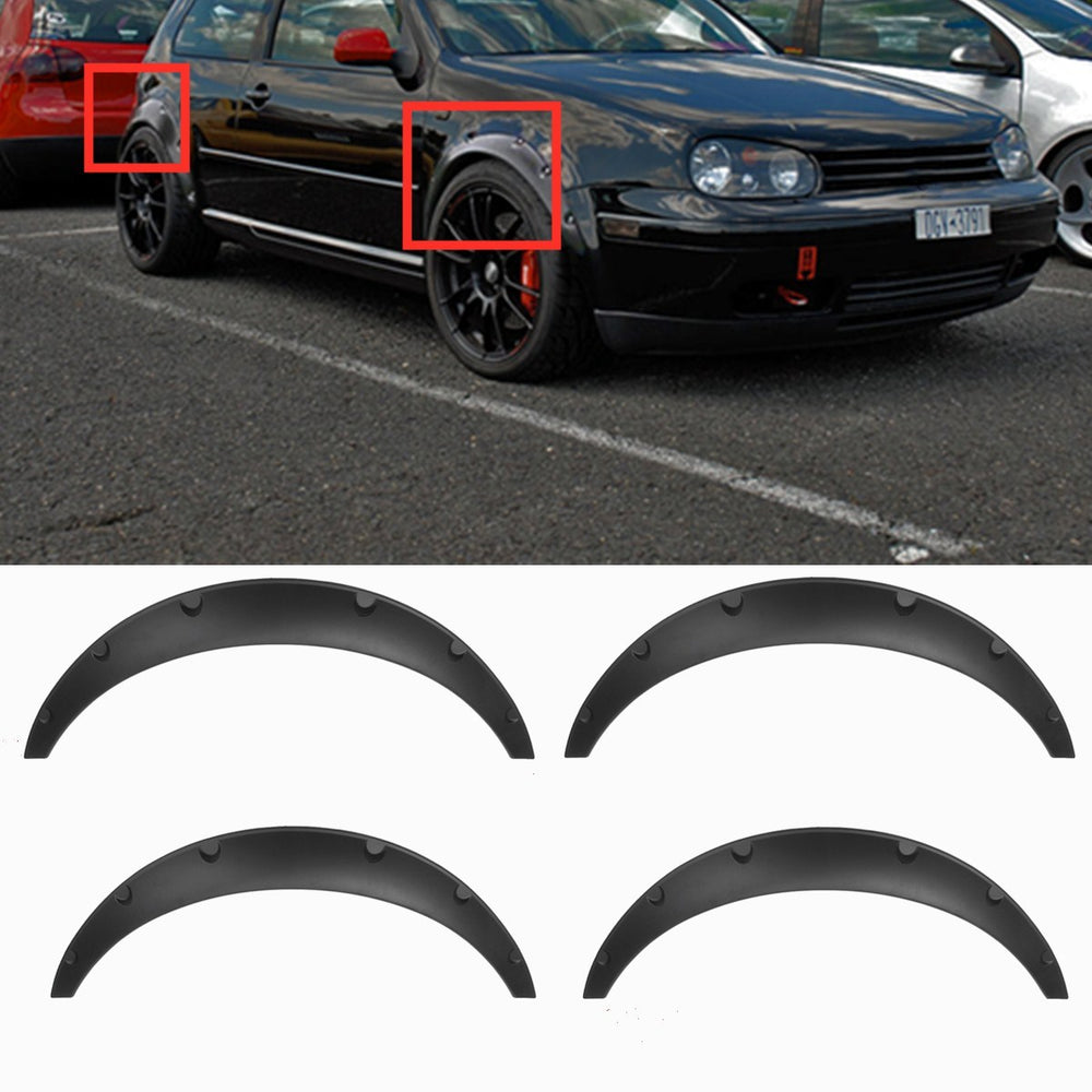 4-Piece/Set Universal Car Wheel Arch Tire Guard Decorative Fender Flexible Yet