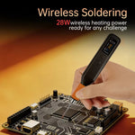 LinkMejor TB1 Wireless Soldering Iron Type-C 65W 0.96 Inch IPS LCD T210 Portable Rechargeable Soldering Iron Kit