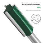 3-Blade Straight Router Bit Set Alloy Steel Woodworking Tool Compatible with Electric Engraver Router Handle Cutting Trimming Milling