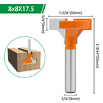 T-Shape Router Bit Alloy Steel Woodworking Chamfer Milling Cutter Multiple Sizes for Wood MDF Plastic